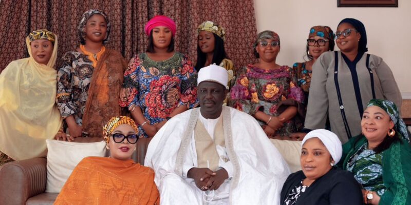 Group photograph with the Emir of Borgu